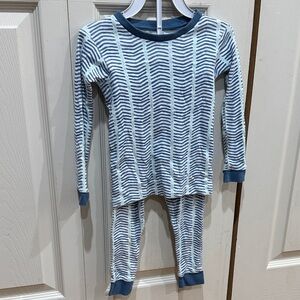 Burt's Bees Kids Pajama Set in Blue and White